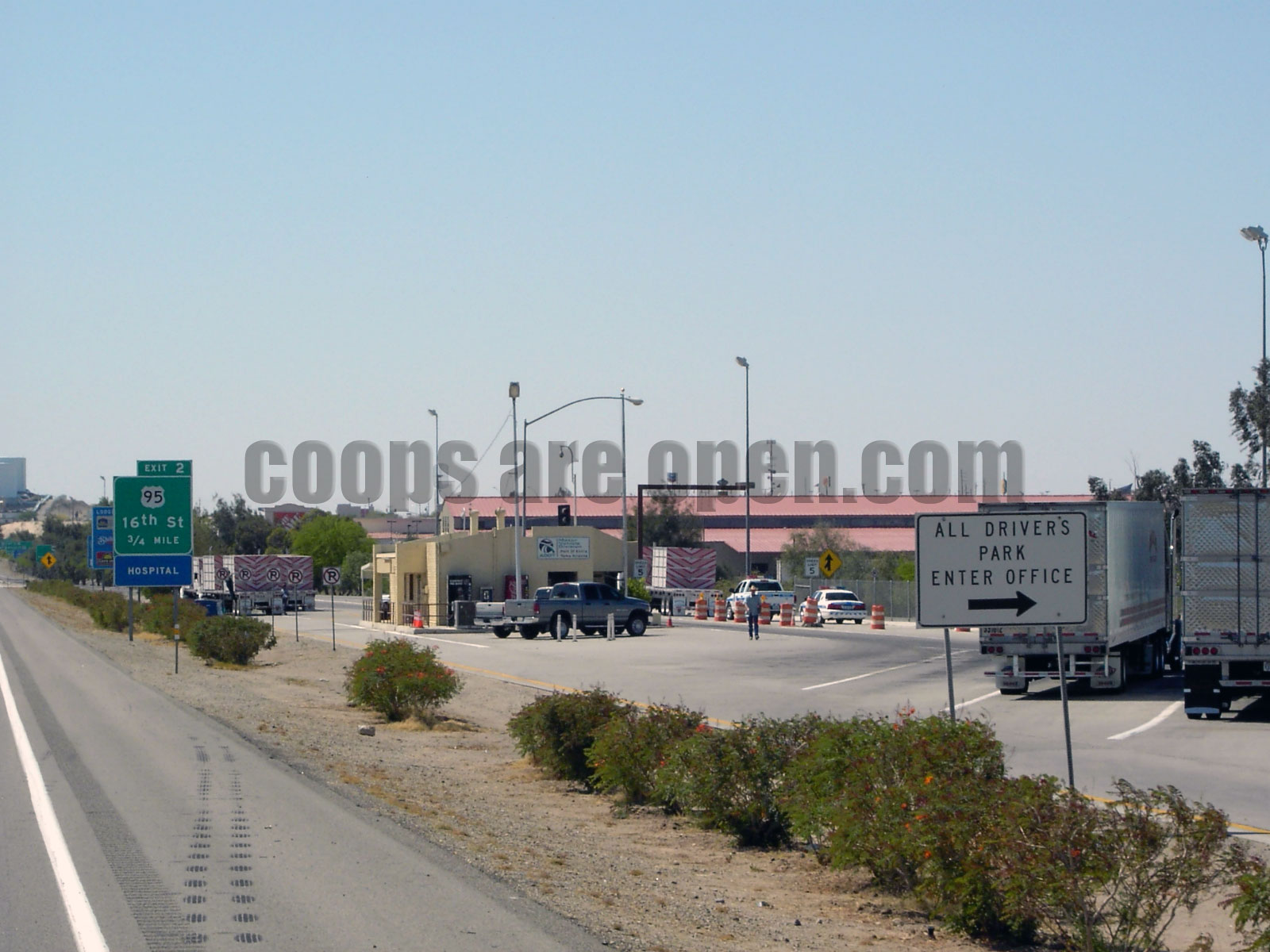 Yuma Port of Entry  Arizona Weigh Station Truck Scale Picture 